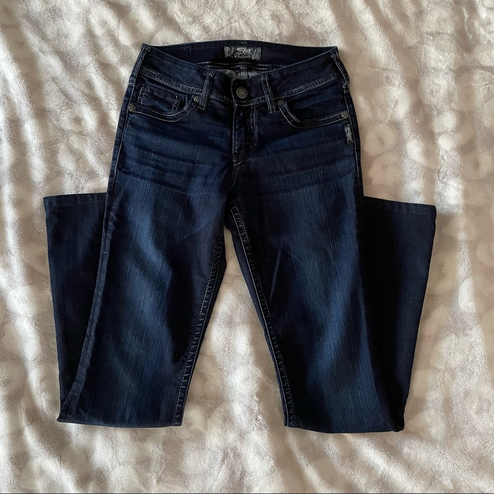 Silver Jeans Suki 17” Dark Wash Jeans Size 28x31